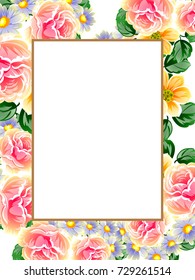 Romantic invitation. Wedding, marriage, bridal, birthday, Valentine's day.