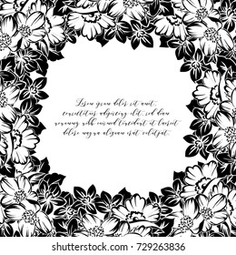 Romantic invitation. Wedding, marriage, bridal, birthday, Valentine's day.