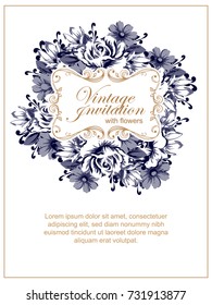 Romantic invitation. Wedding, marriage, bridal, birthday, Valentine's day.