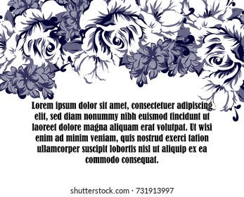 Romantic invitation. Wedding, marriage, bridal, birthday, Valentine's day.