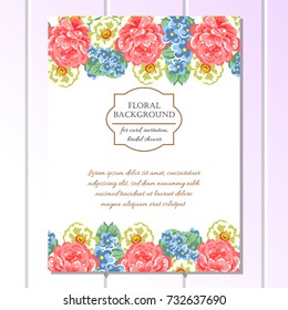 Romantic invitation. Wedding, marriage, bridal, birthday, Valentine's day.