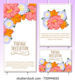 Romantic invitation. Wedding, marriage, bridal, birthday, Valentine's day.