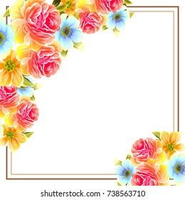 Romantic invitation. Wedding, marriage, bridal, birthday, Valentine's day.
