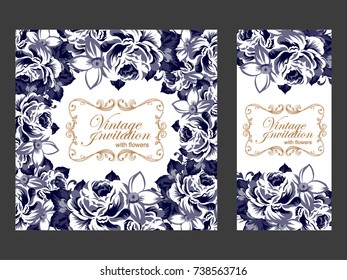 Romantic invitation. Wedding, marriage, bridal, birthday, Valentine's day.