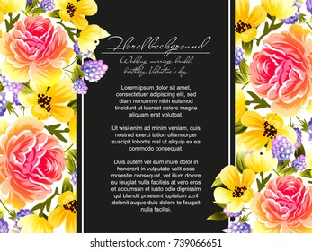Romantic invitation. Wedding, marriage, bridal, birthday, Valentine's day.