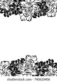 Romantic invitation. Wedding, marriage, bridal, birthday, Valentine's day.