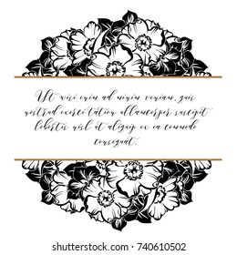 Romantic invitation. Wedding, marriage, bridal, birthday, Valentine's day.
