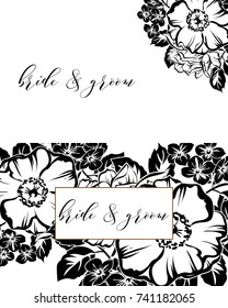 Romantic invitation. Wedding, marriage, bridal, birthday, Valentine's day.