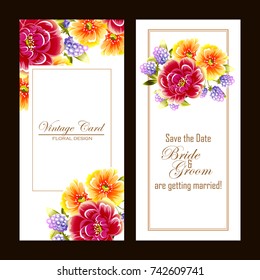 Romantic invitation. Wedding, marriage, bridal, birthday, Valentine's day.