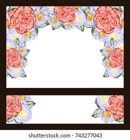 Romantic invitation. Wedding, marriage, bridal, birthday, Valentine's day.