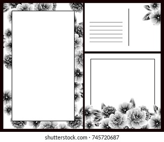 Romantic invitation. Wedding, marriage, bridal, birthday, Valentine's day.