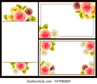 Romantic invitation. Wedding, marriage, bridal, birthday, Valentine's day.