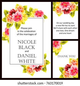 Romantic invitation. Wedding, marriage, bridal, birthday, Valentine's day.