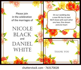 Romantic invitation. Wedding, marriage, bridal, birthday, Valentine's day.