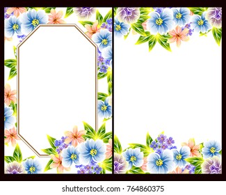 Romantic invitation. Wedding, marriage, bridal, birthday, Valentine's day.