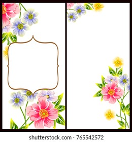Romantic invitation. Wedding, marriage, bridal, birthday, Valentine's day.