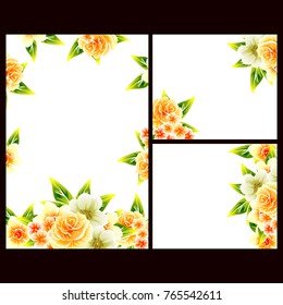 Romantic invitation. Wedding, marriage, bridal, birthday, Valentine's day.