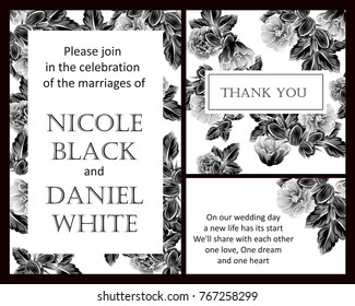 Romantic invitation. Wedding, marriage, bridal, birthday, Valentine's day.