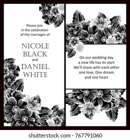 Romantic invitation. Wedding, marriage, bridal, birthday, Valentine's day.