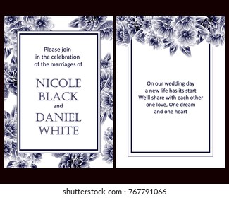 Romantic invitation. Wedding, marriage, bridal, birthday, Valentine's day.