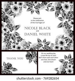 Romantic invitation. Wedding, marriage, bridal, birthday, Valentine's day.