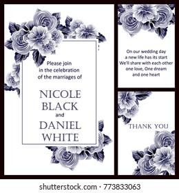 Romantic invitation. Wedding, marriage, bridal, birthday, Valentine's day.