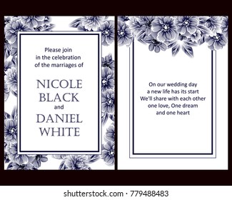 Romantic invitation. Wedding, marriage, bridal, birthday, Valentine's day.