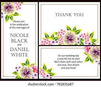 Romantic invitation. Wedding, marriage, bridal, birthday, Valentine's day.