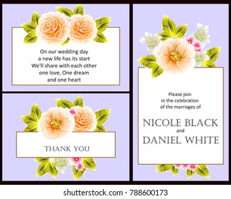 Romantic invitation. Wedding, marriage, bridal, birthday, Valentine's day.