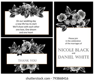 Romantic invitation. Wedding, marriage, bridal, birthday, Valentine's day.