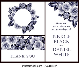 Romantic invitation. Wedding, marriage, bridal, birthday, Valentine's day.