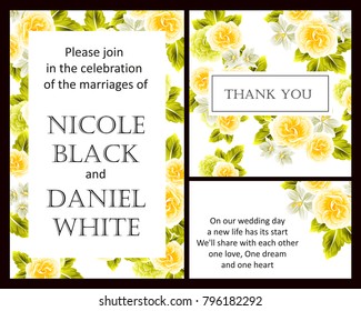 Romantic invitation. Wedding, marriage, bridal, birthday, Valentine's day.