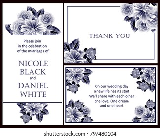 Romantic invitation. Wedding, marriage, bridal, birthday, Valentine's day.
