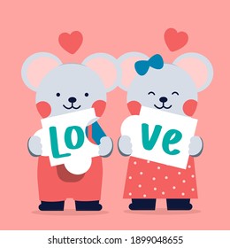 Romantic isolated icon of a pair loving of cats hold love. in dark background. they are showing their love in part.