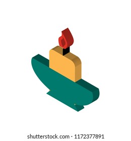 Romantic isometric left top view 3D icon