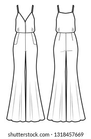 romantic jumpsuit sketch