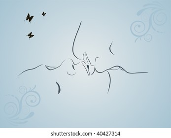 romantic kiss