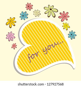 Romantic label. Floral frame.