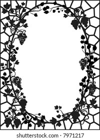 Romantic lace grunge design element, no gradients.