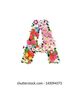 Romantic letter of beautiful flowers A