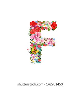 Romantic letter of beautiful flowers F