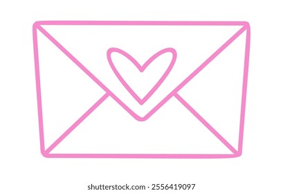 Romantic letter holiday greeting scribble