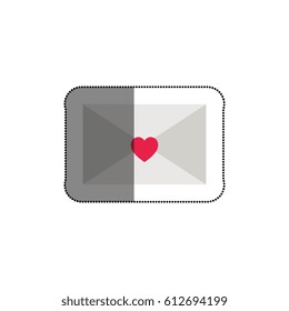 romantic letter isolated icon