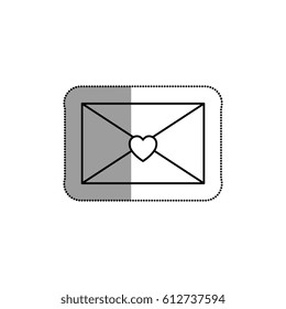 romantic letter isolated icon