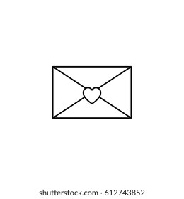 romantic letter isolated icon