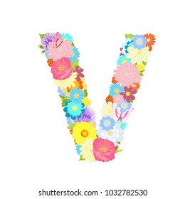 Romantic letter of meadow flowers and butterflies V