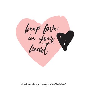 Romantic lettering card. Elegand and glitter calligraphy postcard or poster graphic design typography element. . vector illustration