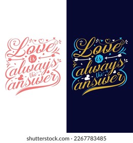 Romantic lettering for valentines day typography t-shirt design vector illustration