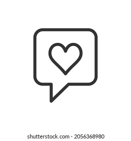 Romantic line icon. Web symbol for web and apps. Sign design in outline style. Romantic stroke object.