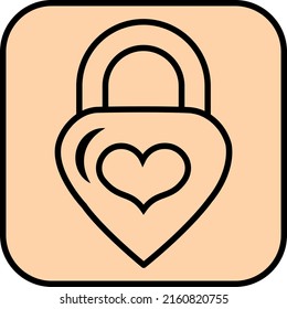 Bloqueo romántico, ilustración, vector sobre un fondo blanco.